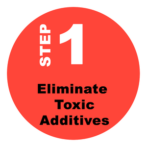 Step 1: Eliminate toxic additives in food and personal care, beauty products